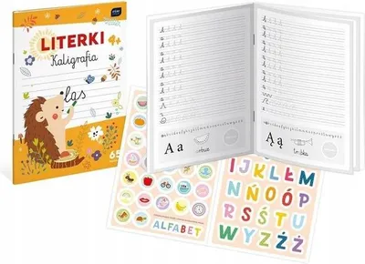 Immagine prodotto di Interdruk Malbuch KALLIGRAFIE BUCHSTABEN + AUFKLEBER Buchstaben SCHREIBEN lernen