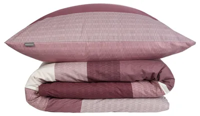 Produktbild von SCHIESSER Bettwäscheset Endy Stripes | Gestreift | Renforcé | 2-teilig | 100% Baumwolle | Angenehm weich & glatt | YKK-Reißverschluss | 135x200 cm + 80x80 cm | Beere