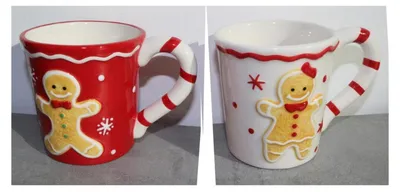 Produktbild von BURI 1 Kaffeebecher Lebkuchen Tassen Glas Küchen Trinken Pott Geschirr Weihnachten