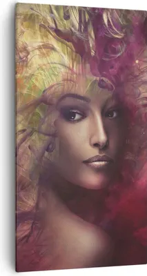 Produktbild von Bild auf Leinwand - Leinwandbild - frau gesicht - 55x100cm - Wand Bild - Wanddeko - Wandbilder - Leinwanddruck - Bilder - Kunstdruck - Wanddekoration - Leinwand bilder - Wandkunst - PA55x100-3736