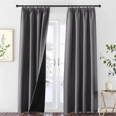 Immagine prodotto di Tende oscuranti - - Ideali per oscurare la camera da letto - Isolamento termico - 140x245 cm, 2 pezzi - Grigio