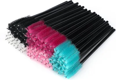 Produktbild von G2PLUS 100 Stk Einweg Wimpernbürste - Einweg Mascara Zauberstäbe - Mascara Bürsten für Wimpernverlängerung - Mehrfarbig