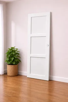 Immagine prodotto di Porta scorrevole Korya bianca a 3 ante H204 x L73 cm, conchiglie bianche Gd Menuiseries