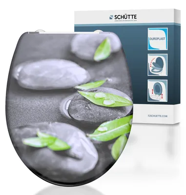 Produktbild von SCHÜTTE Duroplast WC Sitz STONE, Toilettendeckel mit Absenkautomatik und Schnellverschluss