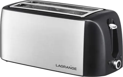 Produktbild von LAGRANGE 519010, 2 Scheibe(n), Schwarz, Edelstahl, Kunststoff, Edelstahl, Tasten, Drehregler, 1400 W, 230 V