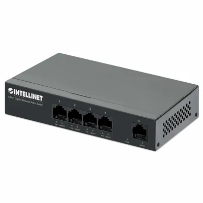 Produktbild von INTELLINET 5-Port Gigabit Ethernet PoE+ Switch 4x PSE PoE+