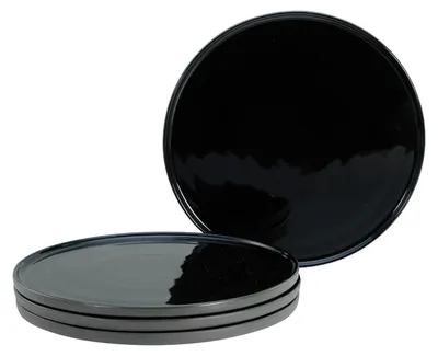 Obrázok produktu pre CreaTable, 21662, futuro Black, jedálenský tanier, 4 ks, kamenina