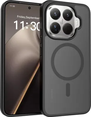 Produktbild von Xiaomi 15T Pro Hülle - Coverup Mattes Transparentes Back Cover - MagSafe Compatible - Schwarz