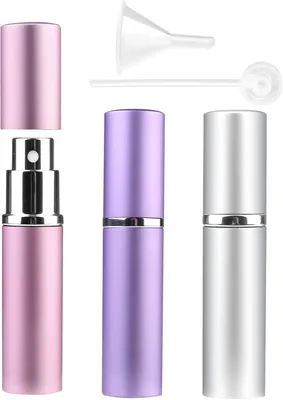 Imagen del producto de Juego de botellas rociadoras, 3 unidades de 5 ml, recargables, mini atomizadores de perfume para llevar