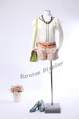 Produktbild von RB Schneiderbüste  Schneiderpuppe in weiß mit flexiblen Armen. Metallplatte  ,Höhe verstellbar Klamottengröße 36/38.