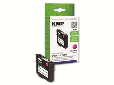 Produktbild von KMP E180, Magenta, Tinte auf Pigmentbasis, 11 ml, 1100 Seiten