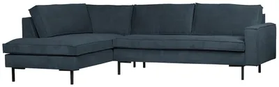 Produktbild von arwin eckcouch ribcord linken stahlblau