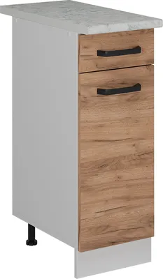 Zdjęcie produktu dla Szafka dolna do kuchni Vicco R-Line Złoty dąb energetyczny 30 cm BP Marmur, Model 52263
