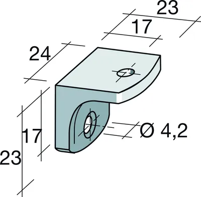Produktbild von HENKE Schrankverbinder Corner 2, 23 x 23 x 24 mm, Kunststoff weiß
