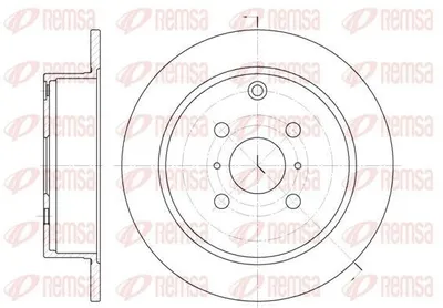 Produktbild von 2x REMSA Bremsscheibe 6805.00 hinten für TOYOTA Yaris Schrägheck (_P1_) 268mm