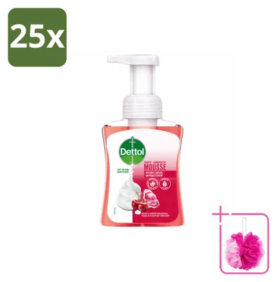Productafbeelding van 25 x Dettol Schuimende handzeep, rozen & kersenbloesem - 250 ml - Voordeelpakket - 25 stuks