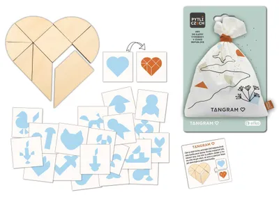 Immagine prodotto di Cuori Tangram - puzzle di legno per le vostre tasche