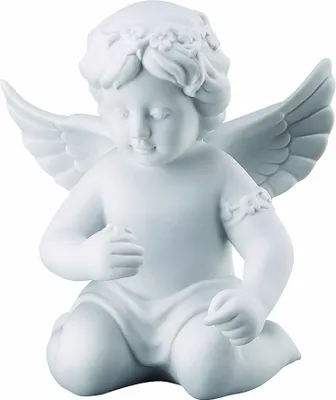 Produktbild von Rosenthal Engel mit Blumenkranz Engel mittel Weiss matt 69055-000102-90534