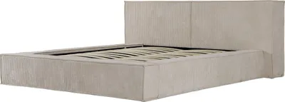Produktbild von Bett aus Cord mit Bettkasten "Courchevel" - 180 x 200 cm - Beige