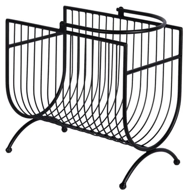 Produktbild von ZEITSCHRIFTENHALTER Riqueza - Schwarz - 35/20,5/50 cm