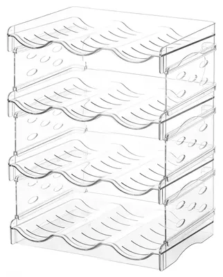 Immagine prodotto di Omgoods - Organizer trasparente impilabile per 12 bottiglie