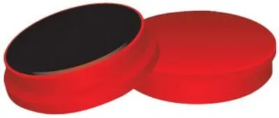 Magnet, Kunststoff, 25 mm, Rot, 10 Stück