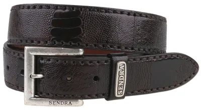 Image de Sendra Straußenleder Gürtel 1016 Dunkelbraun