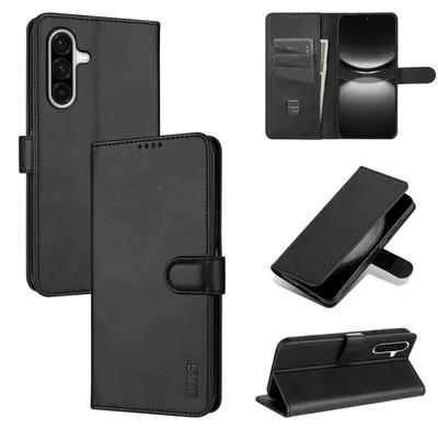 Produktbild von König Design Hülle kompatibel mit Kunstleder Handyhülle - Handy Case Schwarz