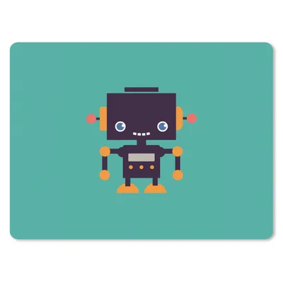 Produktbild von MuchoWow® Mauspad Mousepad Roboter - Gesicht - Antenne - Blau - Jungen 23x19 cm - Mousepads - Maus Mat - Pad - Mausunterlage - Schreibtischunterlage - Mauspad