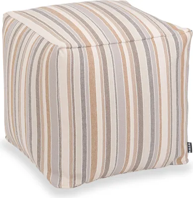 Produktbild von H.O.C.K. Inca Bean Cube Pouf 40x40x40cm Streifen natur col. 14