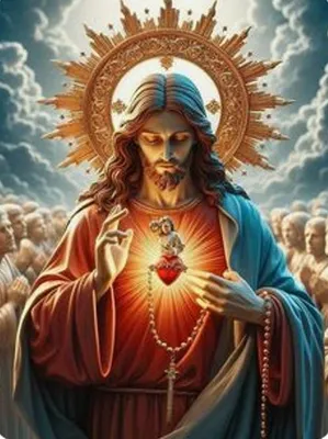 Image de Peinture par numéros, Jésus Miséricordieux, 40x50 cm, sur cadre, créative