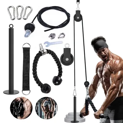 Obrázek produktu pro Tricepsový fitness systém s kabely a příslušenstvím