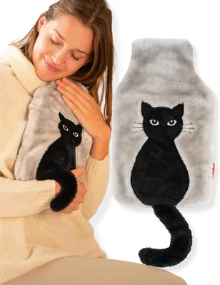 Productafbeelding van Warmwaterzak, zachte kan, cadeau met warm water, warmwaterzak, kat met staart