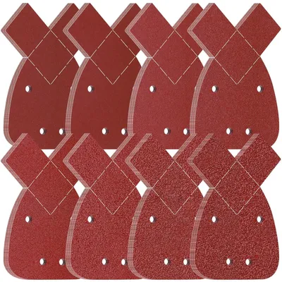 Produktbild von Schleifpapier Dreieck 80 Stück 168x93mm 4 Loch Körnung 40-400 für Deltaschleifer