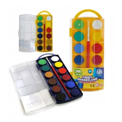 Produktbild von Schul-Aquarellfarben 12 Farben Astra