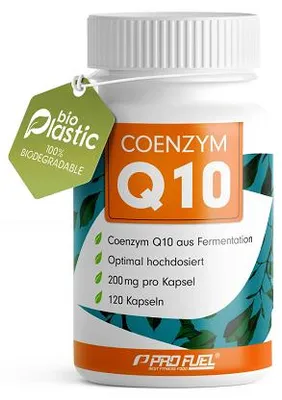 Produktbild von Q10 Kapseln hochdosiert 120x mit 200mg Coenzym Q10 pro Kapsel - hochwertiges Coenzym Q10 (vegan) aus Fermentation - labor mit Zertifikat - 100% vegan - Vorrat für 4 Monate
