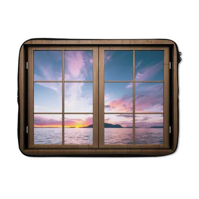 Produktbild von MuchoWow® Laptop Hülle 13 Zoll Aussicht - Meer - Berge Laptoptasche - Laptophülle - Sleeve - Rundumschutz