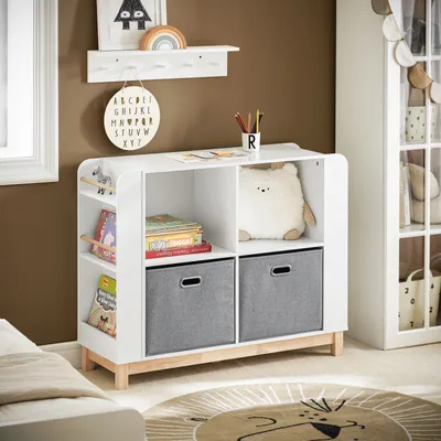 Produktbild von SoBuy KMB85-W Detský regál Úložný regál pre deti do detskej izby