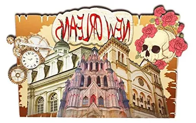 Productafbeelding van Houten Koelkastmagneet - Stad Souvenir - Keuken Decoratie - 3D Monument Herstel - 2.5 x 1.5 Inch - Multicolor