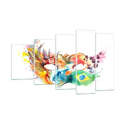 Produktbild von Bilder auf glas - Flagge Karneval Brasilien - 100x60cm - Glasbilder - Wandbilder - Kunstdruck - zum Aufhängen bereit - Wanddekoration aus Glas - Glas Bilder - Wandbild auf Glas - GEG100x60-3036