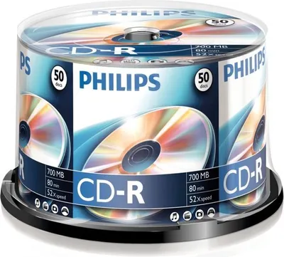 Produktbild von Philips CD-Rohlinge, 80Min, 700MB, Speed 52x, Spindel 50 (Disc)