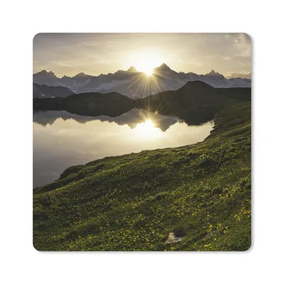 Produktbild von MuchoWow® Mauspad Mousepad Schweiz - Alpen - Wasser 20x20 cm - Mousepads - Maus Mat - Pad - Mausunterlage - Desk Mat - Bureauartikeln