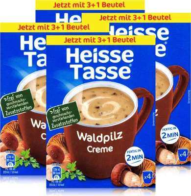 Produktbild von Heisse Tasse Waldpilz Creme 4 Beutel á 16,4g (4er Pack)