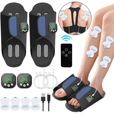 Produktbild von Fußmassagekissen – 8 Modi + 19 Intensitätsstufen, LED-HD-Display, Tiefengewebsknetung und Faszienentspannung zur Linderung von Muskelschmerzen.