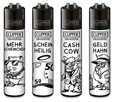 Produktbild von 4 Clipper Reibradfeuerzeuge FFX Junkie Tattoo #2
