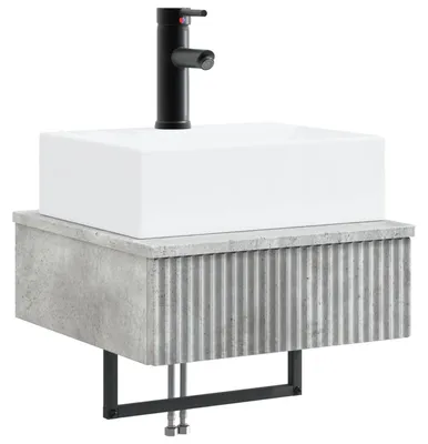 Image de Basin de lavage mural Gris béton 40 x 41 x 39 cm