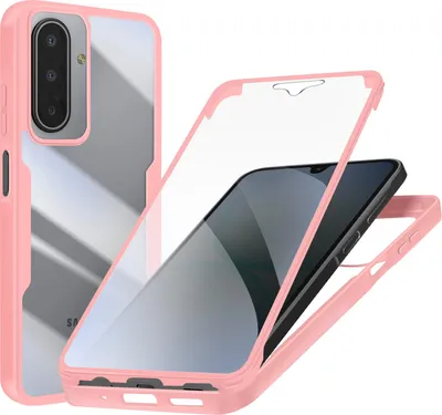 Produktbild von Avizar, 360° Hülle Galaxy A17 Silikonrahmen mit Touchmembran, Rosa
