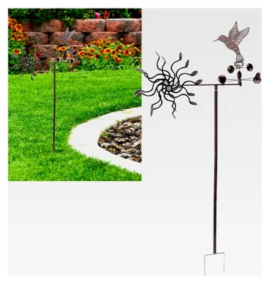Produktbild von Kolibri Windspinner Metall Windmühle Skulptur für Garten und Terrasse