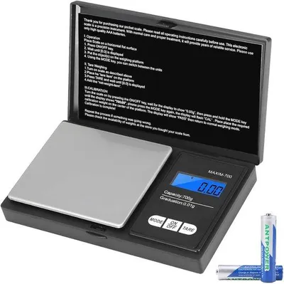 Productafbeelding van Draagbare Precisieweegschaal tot 700 g - Digitale Keukenweegschaal met LCD-display en Tarra-functie
