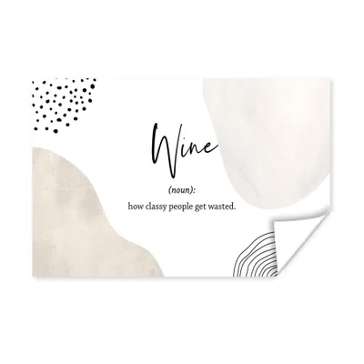 Produktbild von MuchoWow® Poster Sprichwörter - Wein - Wörterbuch - Zitate - Definition von Wein 120x80 cm - Bilder